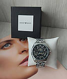 Чоловічий наручний годинник Emporio Armani механіка silver, фото 5