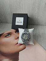 Чоловічий наручний годинник Rolex механіка silver