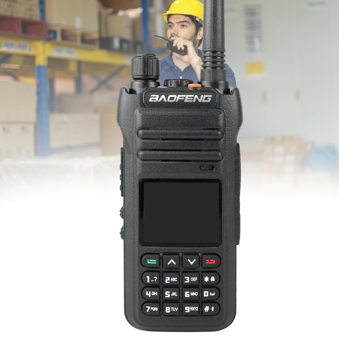 Портативна рація на акумуляторі з діапазонами 136-174,400-520 МГц Baofeng DM-1706L Чорна