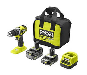 Ryobi Шурупокрут-дриль акумуляторний ONE+ HP RPD18C-242S 18В 1х2А·год 1х4А·год ЗП 54Нм 450·1700об·хв 1кг сумка