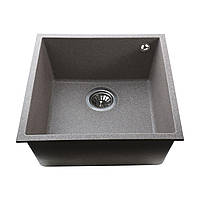 Гранітна мийка Globus Lux AMMER пiдстiльна, мокко 440 х 440 мм квадратна