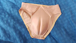 Труси пушап push up накладна штучна вагіна бежеві. Труси Вагіна-Стринги