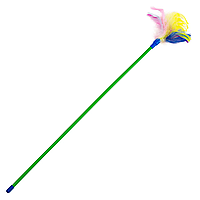 Игрушка для кошек Природа Палочка с перьями 50 см