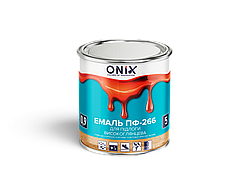 Емаль для підлоги ПФ-266 Жовто-коричневий 0.9 кг ТМ Onix