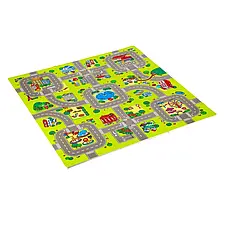 Розвивальний килимок-пазл Nils Fun MD02 Cars 90x90x1см 9 елементів, фото 3