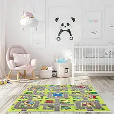 Розвивальний килимок-пазл Nils Fun MD02 Cars 90x90x1см 9 елементів, фото 4