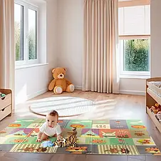 Дитячий складаний килимок Nils Fun Zoo MD04 195x180 см, фото 3
