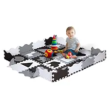 Розвивальний килимок манеж-пазл Nils Fun MD03 140x140см 36 елементів GRAY, фото 3