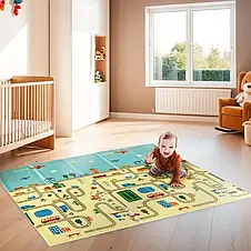 Дитячий складаний килимок Nils Fun City MD04 195x180 см, фото 4
