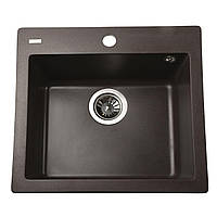 Гранітна мийка Globus Lux AOSTA коричневий 490x455мм-А0006 квадратна