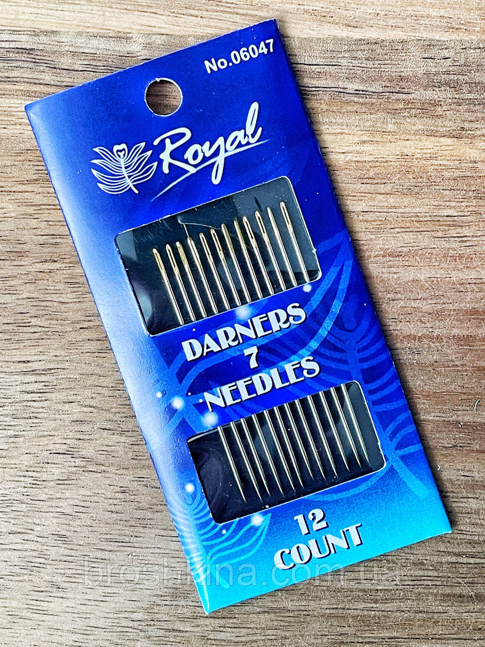 Голки 7 для ручного шиття з позолоченим вушком ROYAL 12 шт/комплект, фото 1