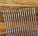Голки для ручного шиття з позолоченим вушком NEEDLES 16 шт/комплект, фото 4