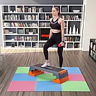 Килимок-пазл ONE FITNESS MP10 9 частин 176х176х1см рожево-зелено-блакитний, фото 9