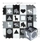 Розвивальний килимок манеж-пазл NILS Fun MD03 140x140см 36 елементів GRAY, фото 5
