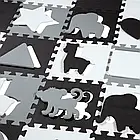 Розвивальний килимок манеж-пазл NILS Fun MD03 140x140см 36 елементів GRAY, фото 7