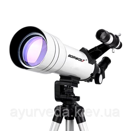 Телескоп BORWOLF 70/400, покриття FMC, три окуляри, лінза барлоу, адаптером телефона, місячний фільтр