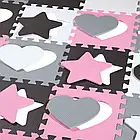 Розвивальний килимок манеж-пазл NILS Fun MD03 140x140см 36 елементів PINK, фото 7