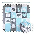 Розвивальний килимок манеж-пазл NILS Fun MD03 140x140см 36 елементів MINT, фото 5