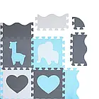 Розвивальний килимок манеж-пазл NILS Fun MD03 140x140см 36 елементів MINT, фото 9