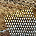 Голки 8 для ручного шиття з позолоченим вушком NEEDLES 16 шт/комплект, фото 2