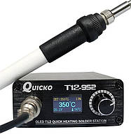Паяльна станція QUICKO T12-952 OLED на жалях Hakko T12 108 Вт (вбудований блок живлення)
