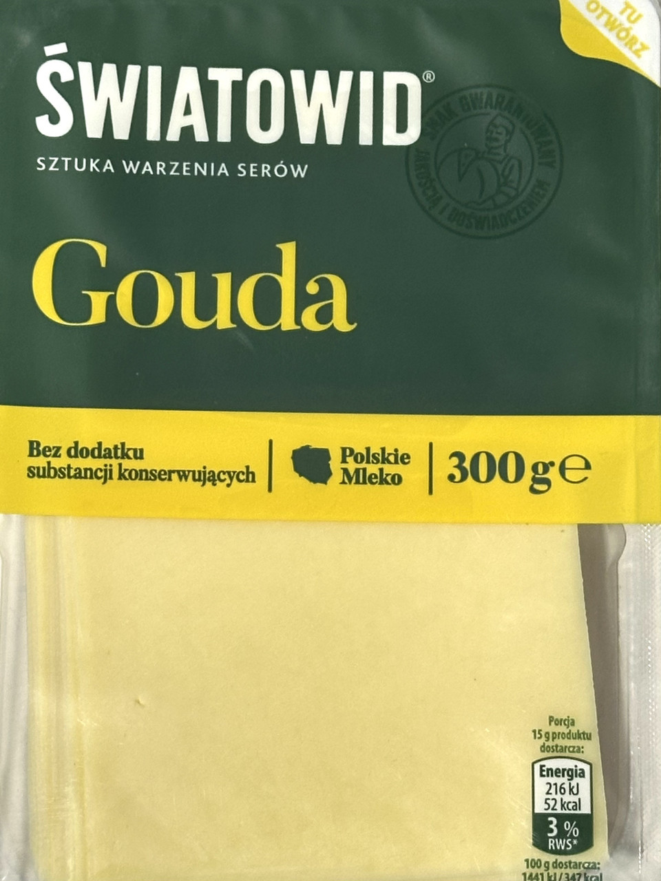 Сир Гауда Gouda Swiatowid 300 г нарізка