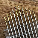 Голки 1/5 для ручного шиття з позолоченим вушком NEEDLES 10 шт/комплект, фото 2