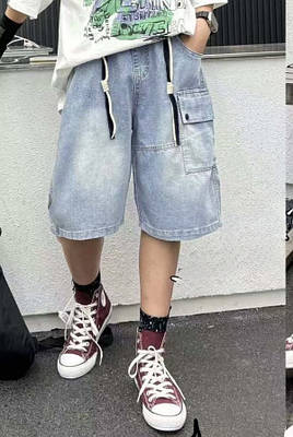 Шорти Баггі Waiyi Kids широкі для хлопчика 9-14 років, 140, Блакитний