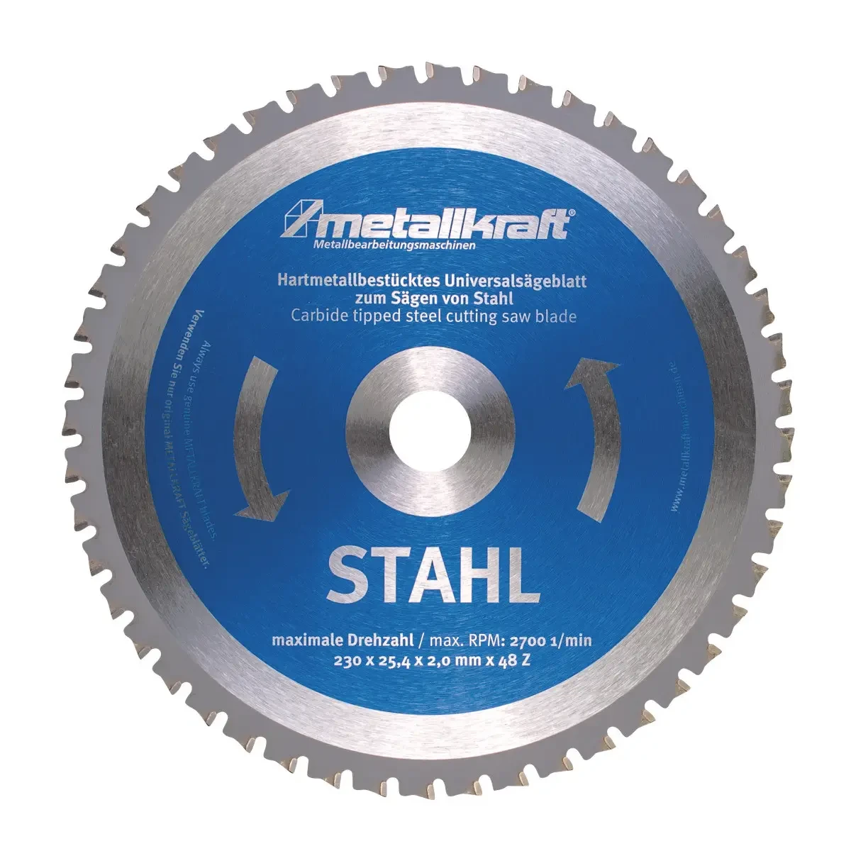 Пиляльний диск по металу Metallkraft 230x2.0x25.4 mm Z48, Японія
