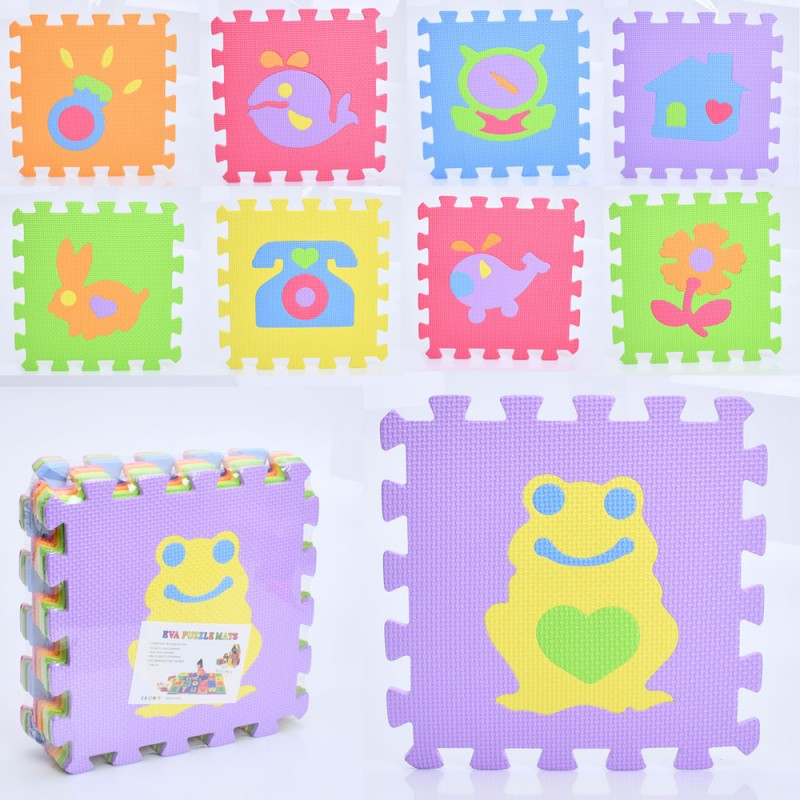 Килимок Мозаїка MR 1280 EVA, 9 деталей, (9 мм, 30-30 см), пазли, фото 1