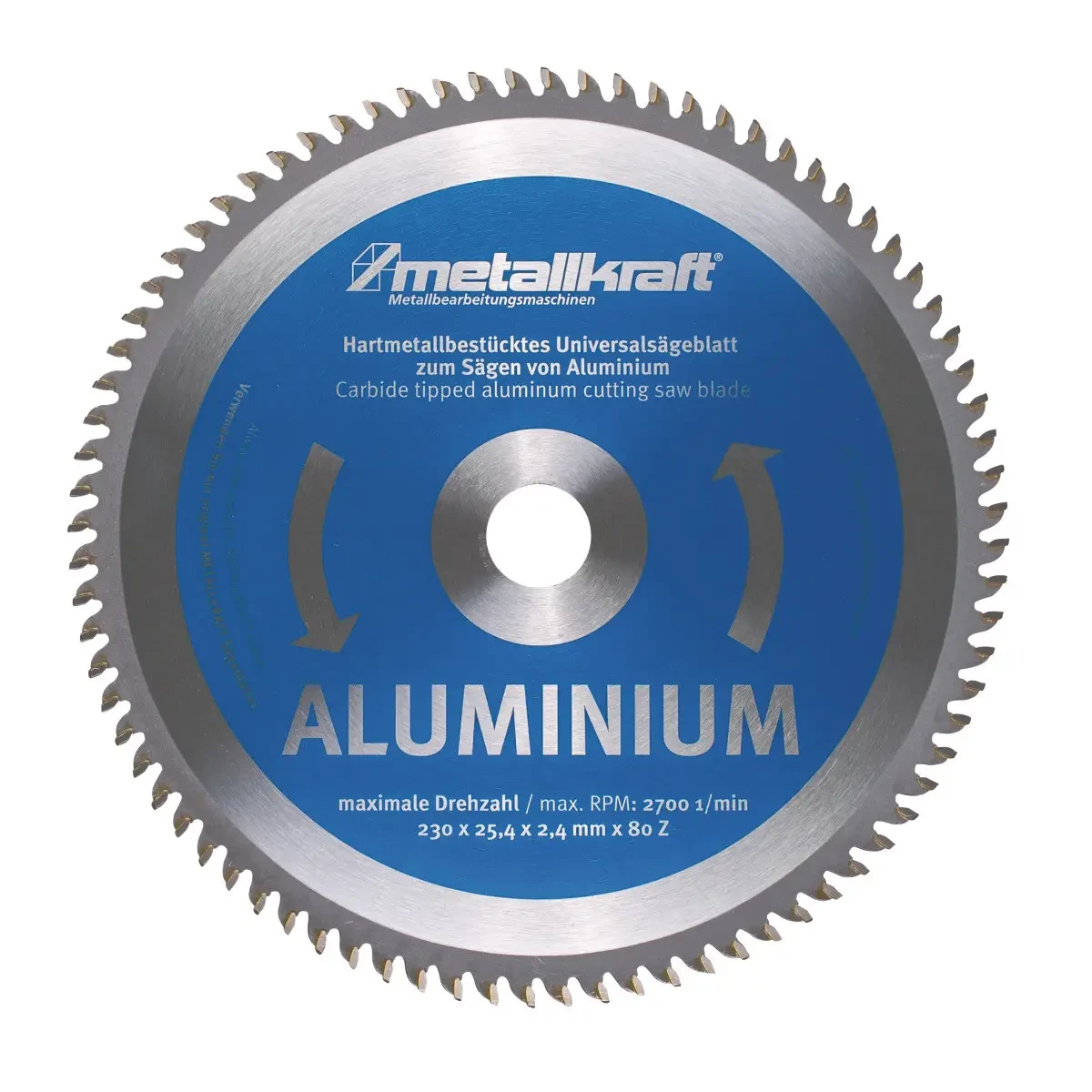 Пиляльний диск по алюмінію Metallkraft 230x2.4x25.4 мм, Японія