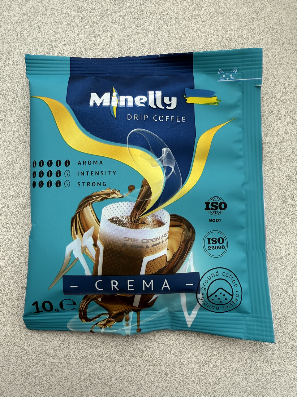 Кава Minelly КРЕМА дріп-пакет Arabica 60%, Robusta 40%, фото 1