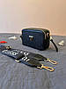 Жіноча сумка Guess The Snapshot Bag Total Black (Чорна) Екошкіра Крос Боді на 2 відділення широкий ремінь Гесс, фото 5