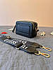 Жіноча сумка Guess The Snapshot Bag Total Black (Чорна) Екошкіра Крос Боді на 2 відділення широкий ремінь Гесс, фото 7