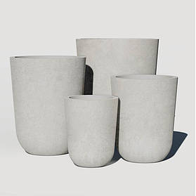 Бетонний вазон серія "Алассіо" (Д35-64 см) для квітів та дерев, для вулиці, саду, дачі та тераси