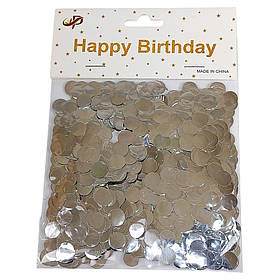 Конфетті кружечки 10мм, ±20гр срібло 917-1 silver KNZ