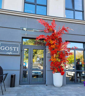 Кашпо з бетону "Алассіо" Д 350-640 вазон для квітів та дерев, для вулиці, саду, дачі та тераси