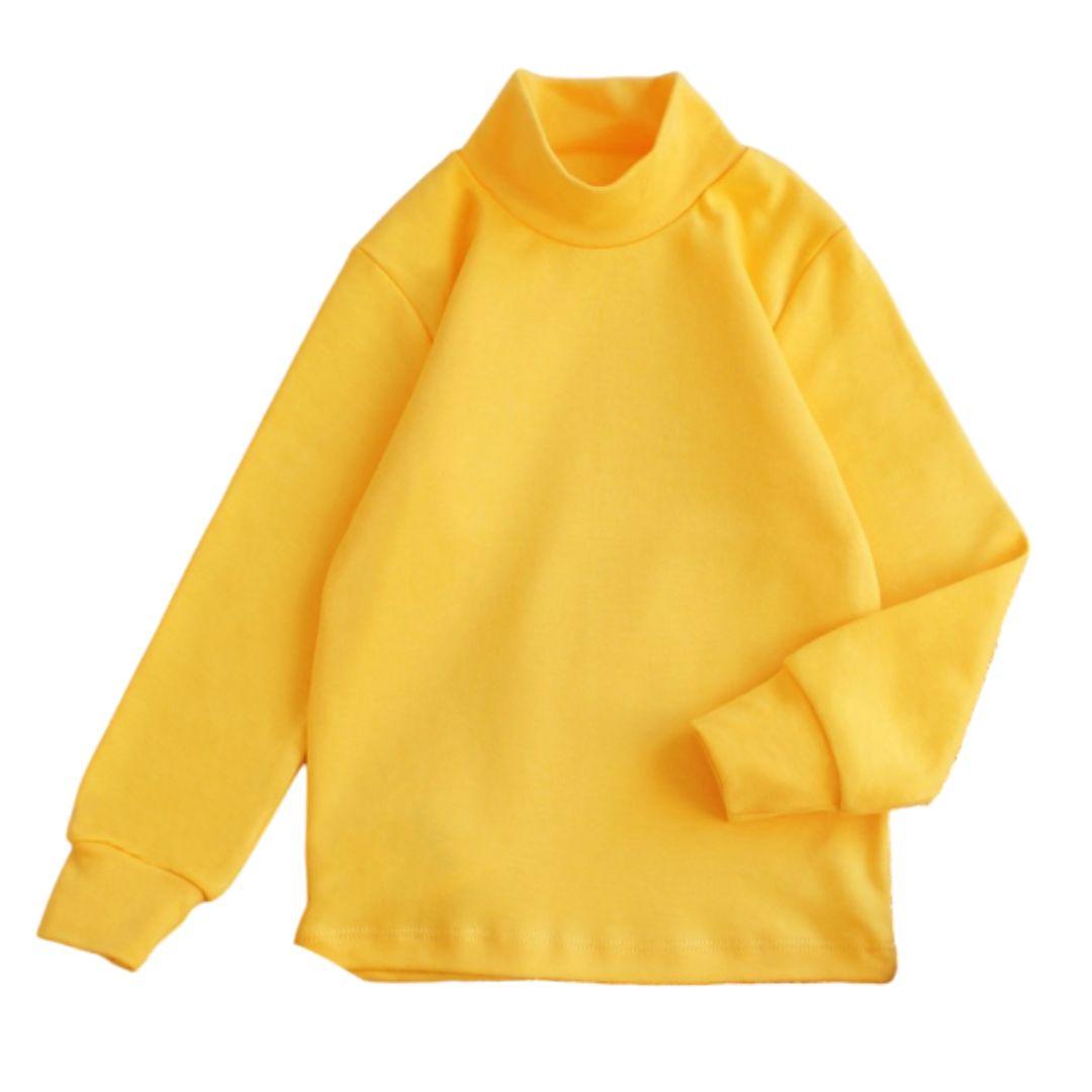 Дитячий однотонний гольф жовтий, фото 1