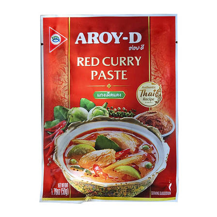 Паста каррі червона 50 грам Red Curry paste Aroy-D Таїланд, фото 1