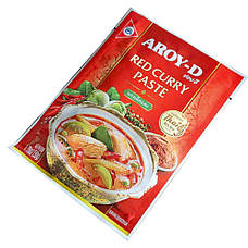 Паста каррі червона 50 грам Red Curry paste Aroy-D Таїланд, фото 3