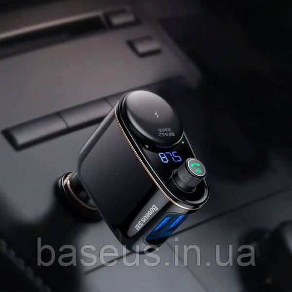 Трансмиттер, лаунчер, автомобільний зарядний пристрій Baseus FM Launcher Locomotive 10W 2USB