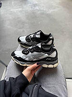 Сірі замшеві чоловічі кросівки Asics Gel-NYC 1090 White Black Grey Демісезонні повсякденні Асікс Гель