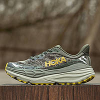 Хакі демісезонні текстильні чоловічі кросівки Hoka Stinson 7 Khaki Хока