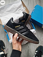 Чорні замшеві чоловічі кросівки Adidas Spezial Демісезонні кросівки Адідас Спешл