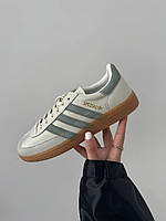 Бежеві шкіряні жіночі кросівки Adidas Spezial Демісезонні кросівки Адідас Спешл