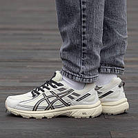 Бежеві текстильні жіночі кросівки Asics Gel Venture 6 Beige Brown Демісезонні Асікс Гель Вентуре 6