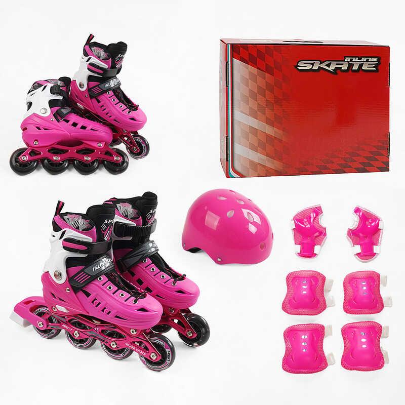 Ролики D-9244 M розмір 34-38 колеса PU, d – 7 см, алюмінієва рама, підшипник ABEC-7