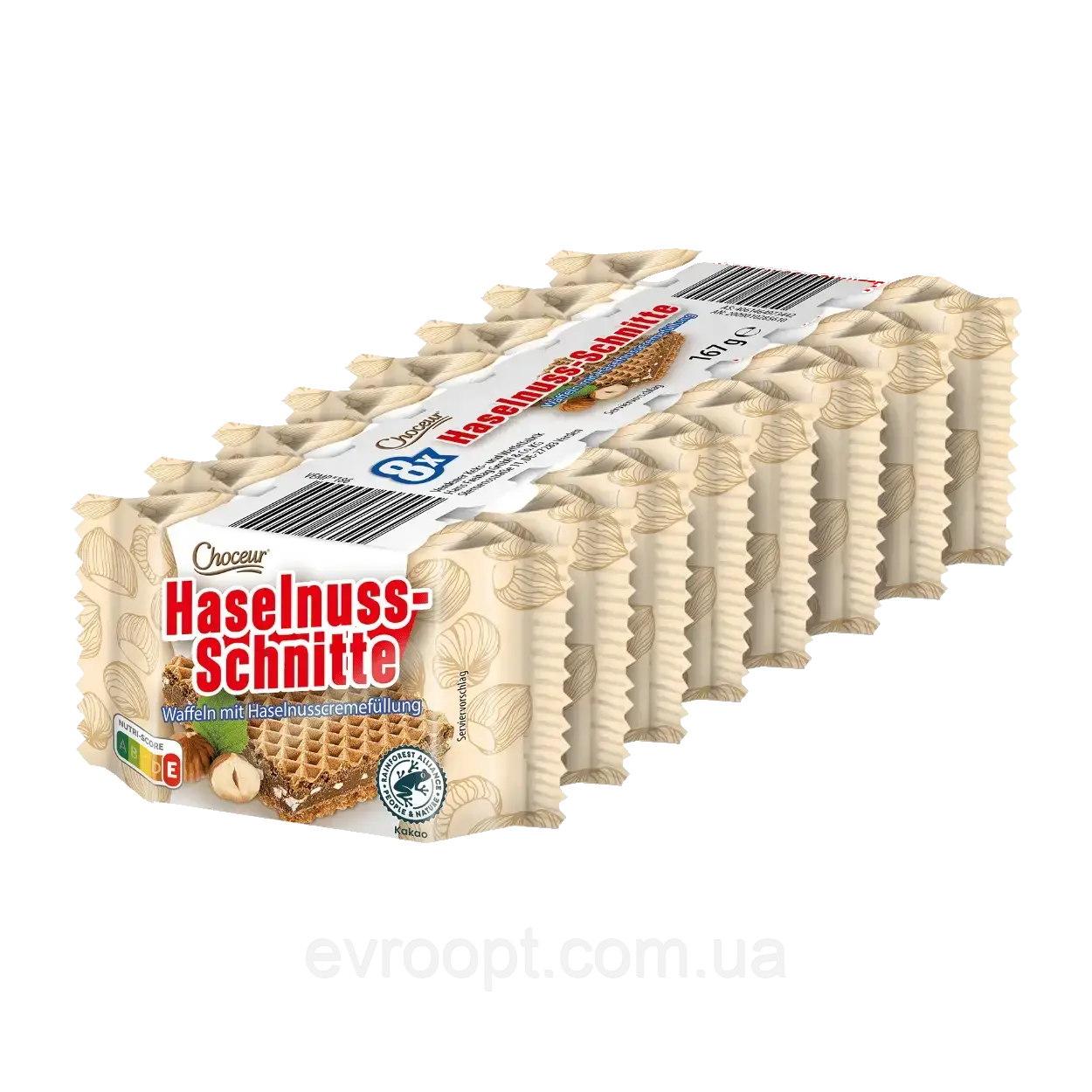 Вафлі Choceur Haselnuss Schnitte (8 штук) 167g