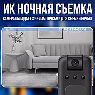 Міні-камера бездротова з поворотним об'єктивом та нічною зйомкою 1080P Full HD Wi-Fi, фото 6