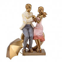 Фігурка "Закохані під парасолькою на Золотому Серце" 10*14*34 см, полістоун (2007-272), фото 2